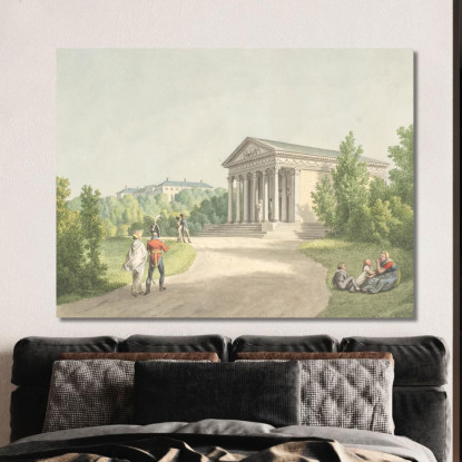 Veduta Del Giardino Di Frederiksberg Christoffer Wilhelm Eckersberg cwe53 quadro stampato su tela