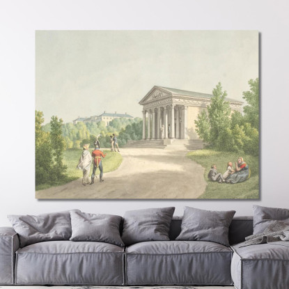 Veduta Del Giardino Di Frederiksberg Christoffer Wilhelm Eckersberg cwe53 quadro stampato su tela