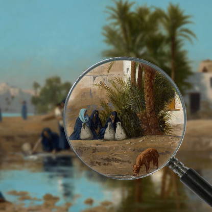 Donne Fellah Che Attingono Acqua Jean-Léon Gérôme jlg50 quadro stampato su tela