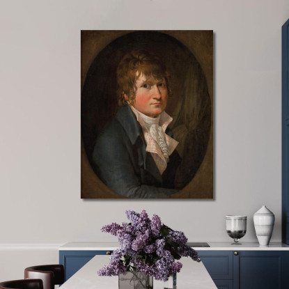 Autoritratto Christoffer Wilhelm Eckersberg cwe60 quadro stampato su tela