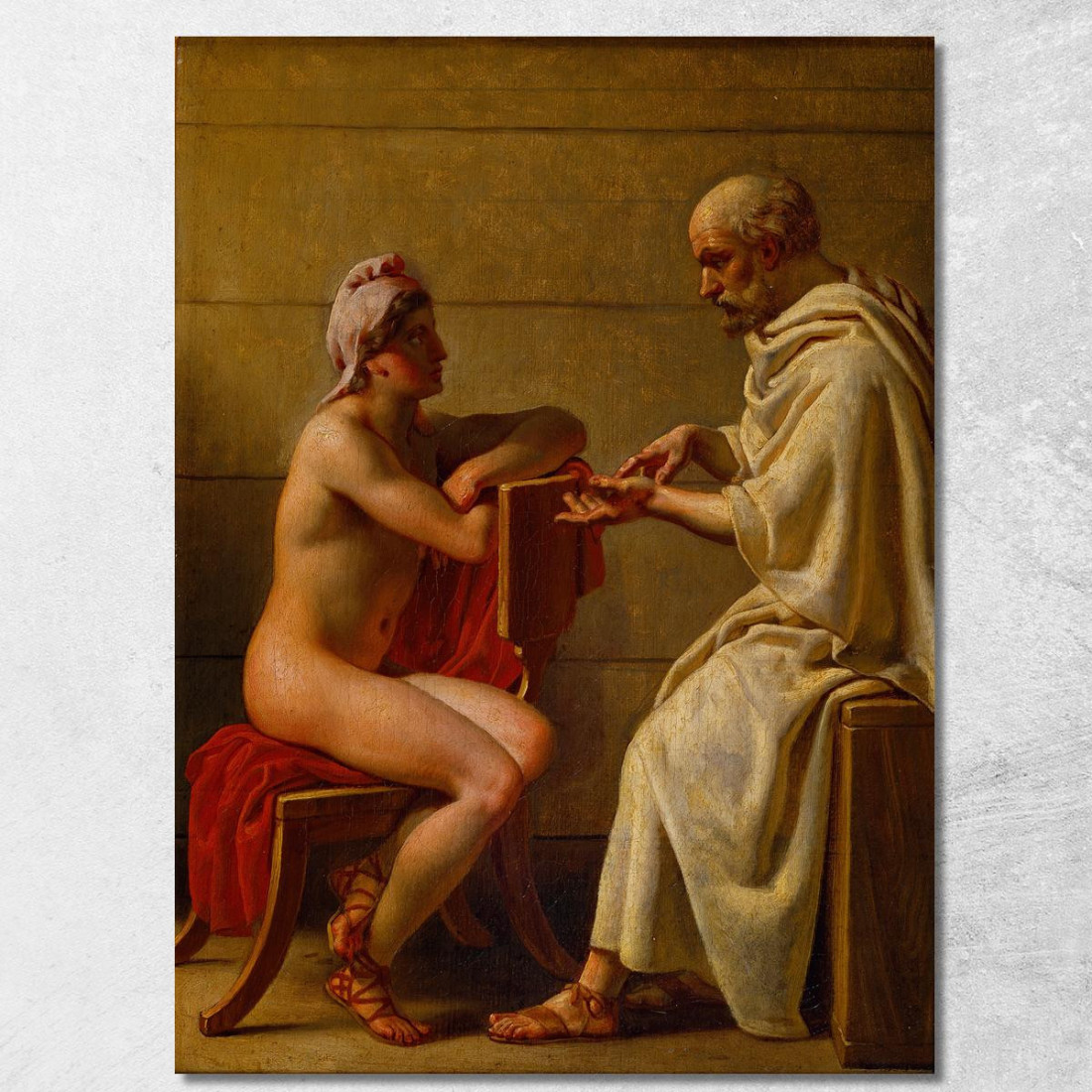 Socrate E Alcibiade Christoffer Wilhelm Eckersberg cwe63 quadro stampato su tela Socrate E Alcibiade Christoffer Wilhelm Eckersberg cwe63 quadro stampato su tela