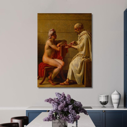 Socrate E Alcibiade Christoffer Wilhelm Eckersberg cwe63 quadro stampato su tela