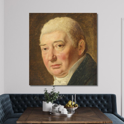 Studio Per Il Ritratto Del Mercante Schmidt Christoffer Wilhelm Eckersberg cwe64 quadro stampato su tela