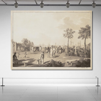 Il Porto Di Copenaghen Christoffer Wilhelm Eckersberg cwe76 quadro stampato su tela