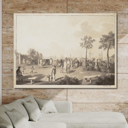 Il Porto Di Copenaghen Christoffer Wilhelm Eckersberg cwe76 quadro stampato su tela