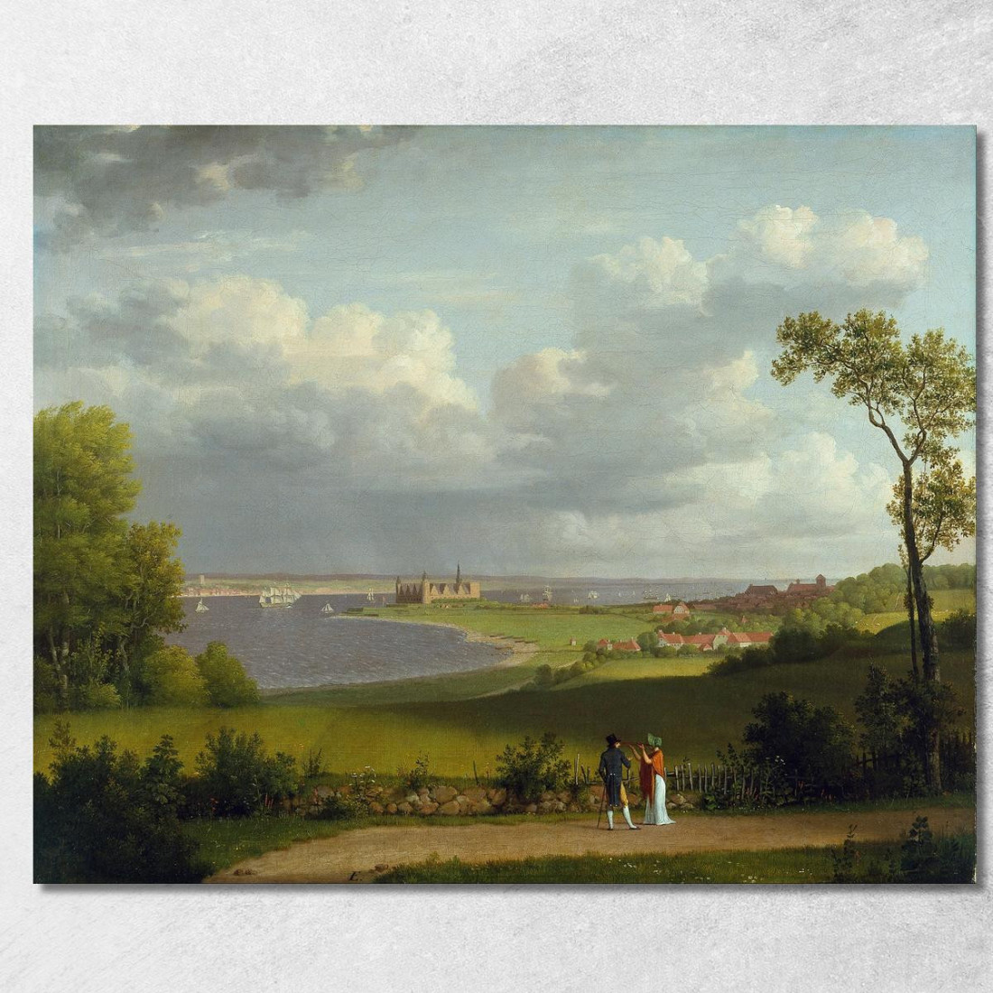 Veduta A Nord Del Castello Di Kronborg Christoffer Wilhelm Eckersberg cwe92 quadro stampato su tela Veduta A Nord Del Castello Di Kronborg Christoffer Wilhelm Eckersberg cwe92 quadro stampato su tela