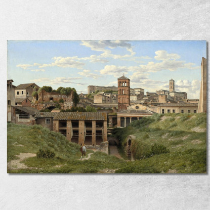 Veduta Della Cloaca Massima Roma Christoffer Wilhelm Eckersberg cwe95 quadro stampato su tela