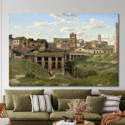 Veduta Della Cloaca Massima Roma Christoffer Wilhelm Eckersberg cwe95 quadro stampato su tela