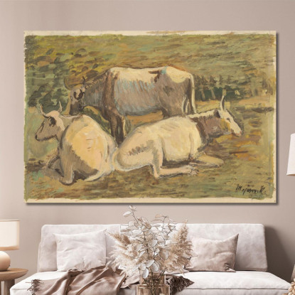 Mucche Cyprián Majerník cmj18 quadro stampato su tela