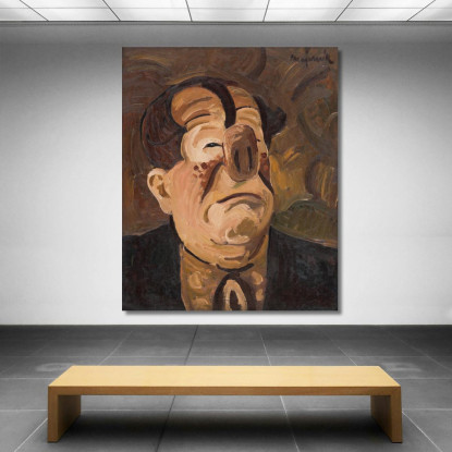 Clown Che Piange Cyprián Majerník cmj19 quadro stampato su tela