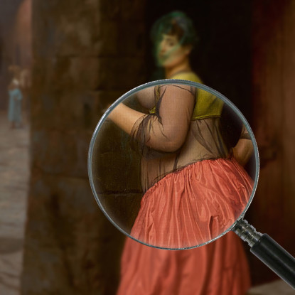 La Giovane Ragazza Del Cairo 2 Jean-Léon Gérôme jlg61 quadro stampato su tela