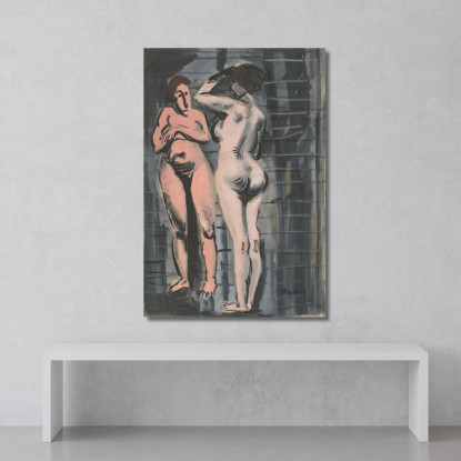 Due Nudi Femminili Cyprián Majerník cmj85 quadro stampato su tela