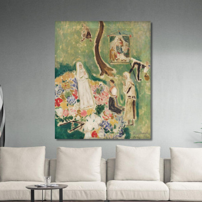 Due Madonne Cyprián Majerník cmj86 quadro stampato su tela