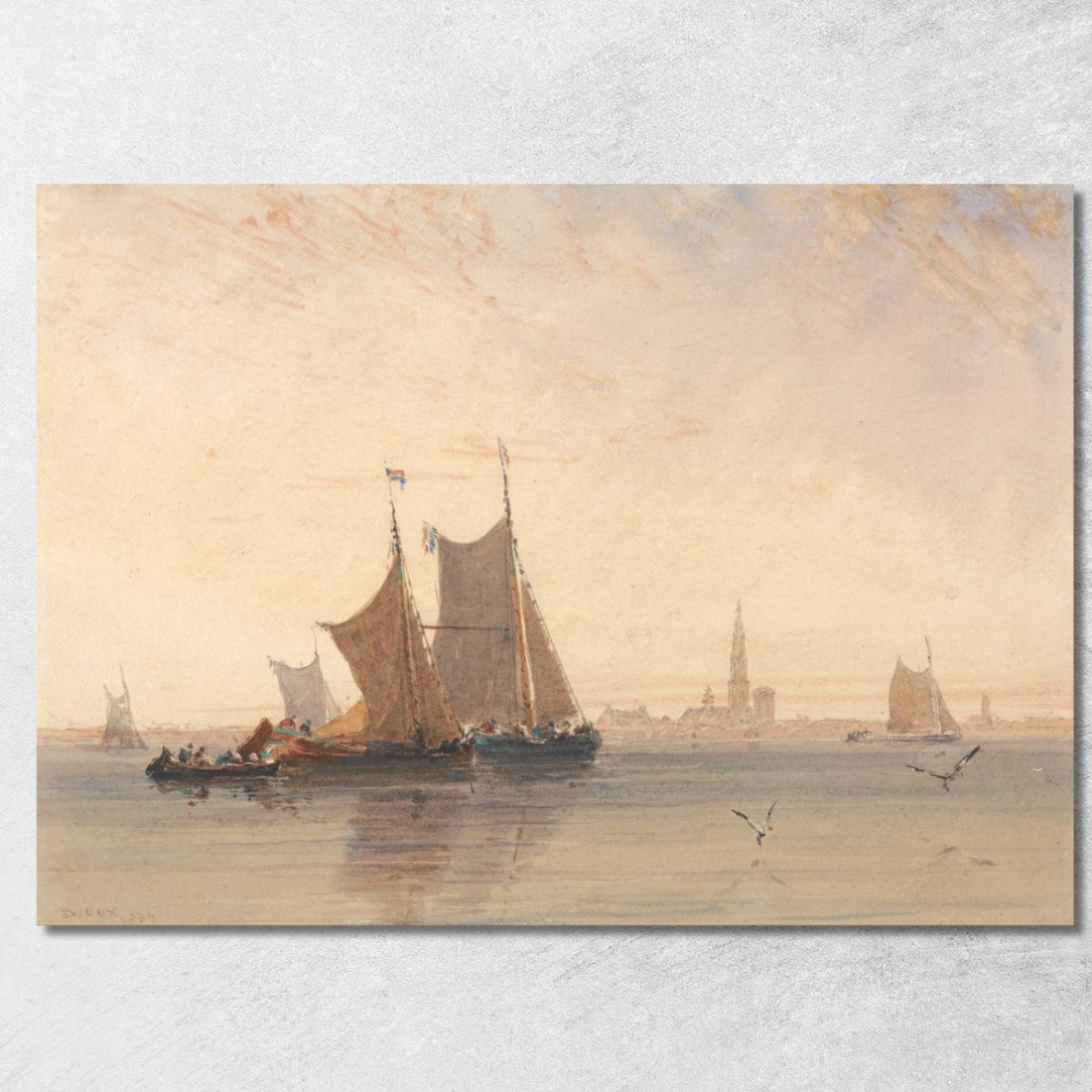 Mattina Ad Anversa David Cox dcx2 quadro stampato su tela Mattina Ad Anversa David Cox dcx2 quadro stampato su tela
