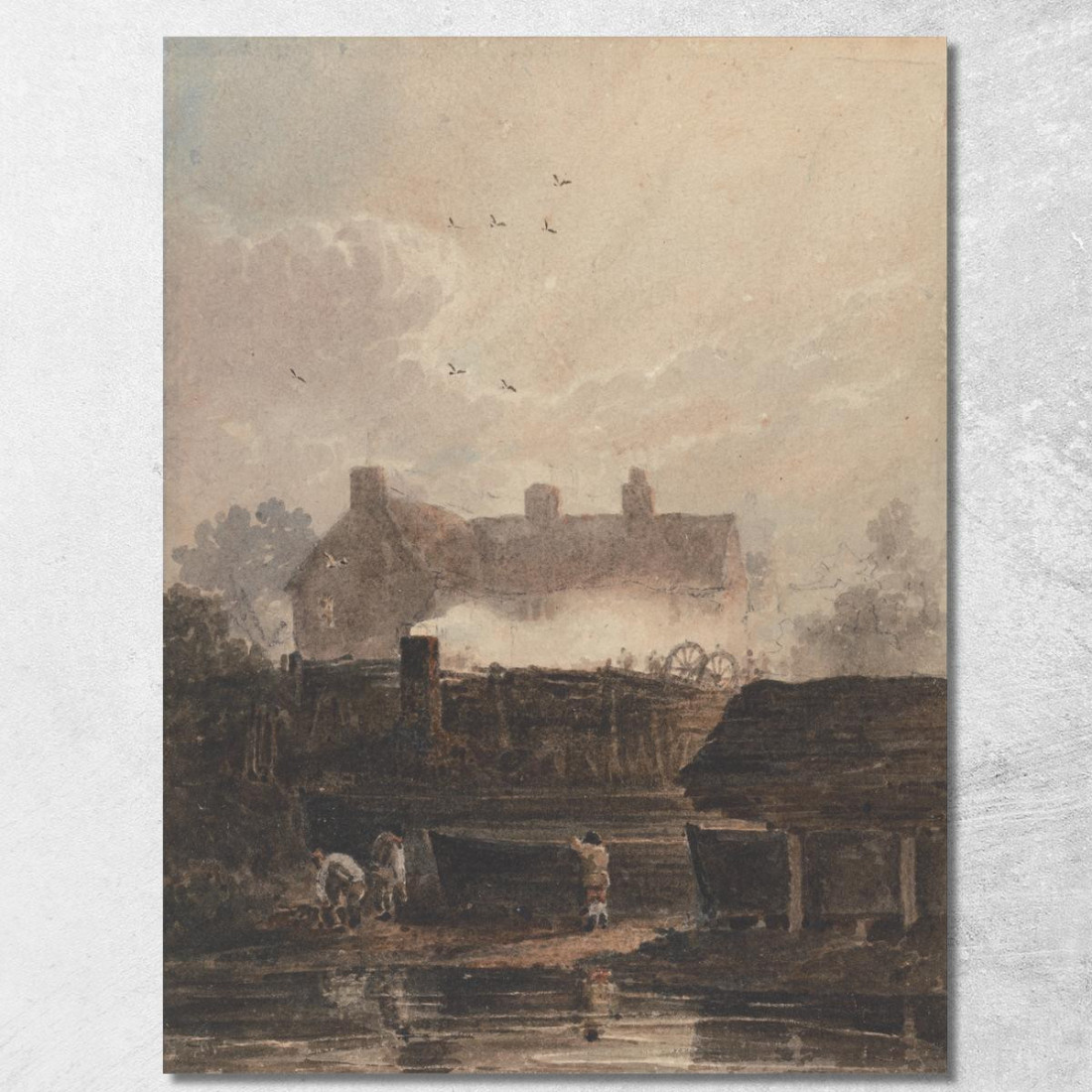 Costruzione Di Barche Nel Cantiere Navale A Birmingham David Cox dcx6 quadro stampato su tela Costruzione Di Barche Nel Cantiere Navale A Birmingham David Cox dcx6 quadro stampato su tela