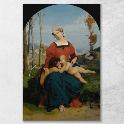 La Vergine Il Bambino Gesù E San Giovanni Jean-Léon Gérôme jlg70 quadro stampato su tela
