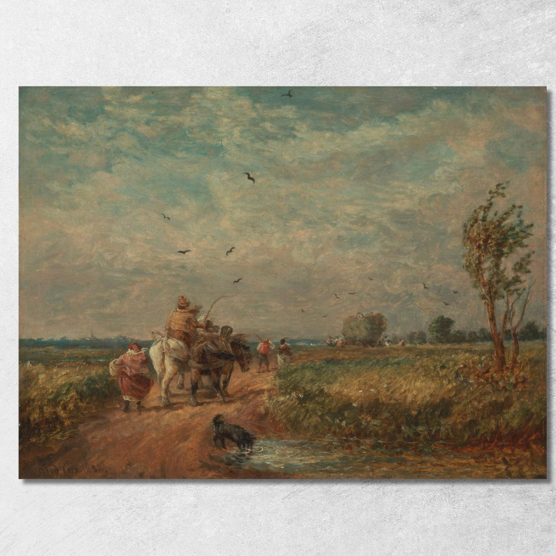 Andando Al Campo Di Fieno David Cox dcx17 quadro stampato su tela Andando Al Campo Di Fieno David Cox dcx17 quadro stampato su tela