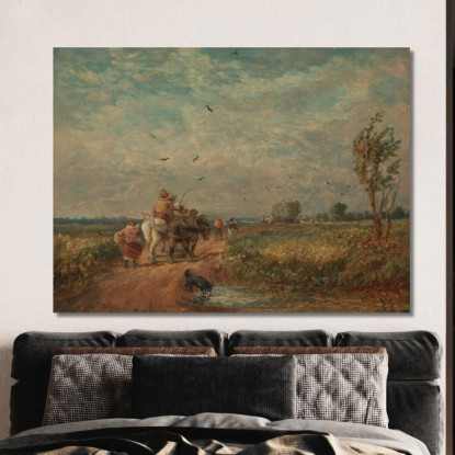 Andando Al Campo Di Fieno David Cox dcx17 quadro stampato su tela