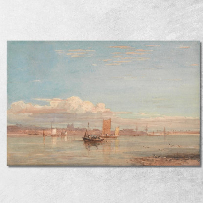 Ospedale Di Greenwich Da Woolwich Reach David Cox dcx19 quadro stampato su tela