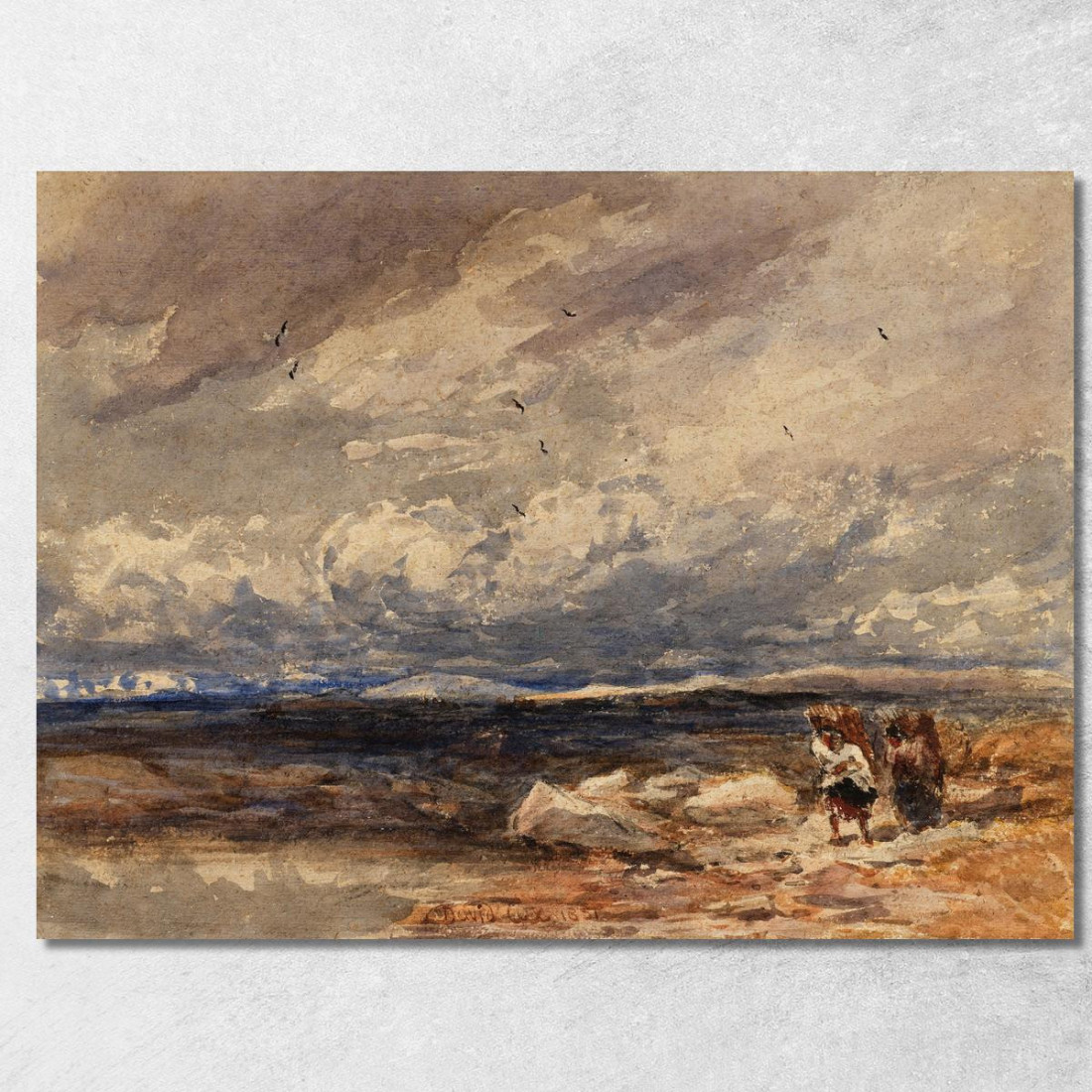 Su Carrington Moss David Cox dcx33 quadro stampato su tela Su Carrington Moss David Cox dcx33 quadro stampato su tela