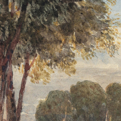 Sul Tamigi David Cox dcx36 quadro stampato su tela