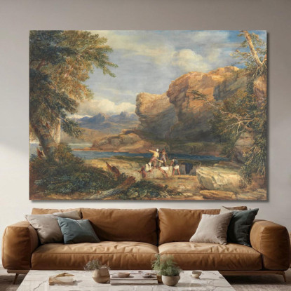 Isola Del Pirata David Cox dcx40 quadro stampato su tela