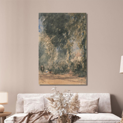 I Cancelli Dell'Abbazia Guardando Verso Greenfield House David Cox dcx43 quadro stampato su tela