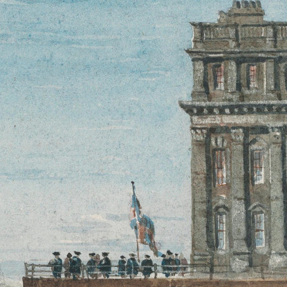 La Vecchia Dogana Di Greenwich David Cox dcx45 quadro stampato su tela