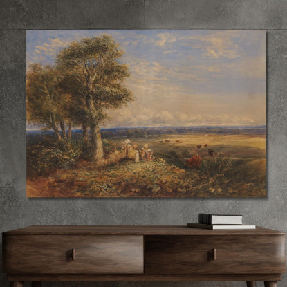 L'Allodola David Cox dcx49 quadro stampato su tela
