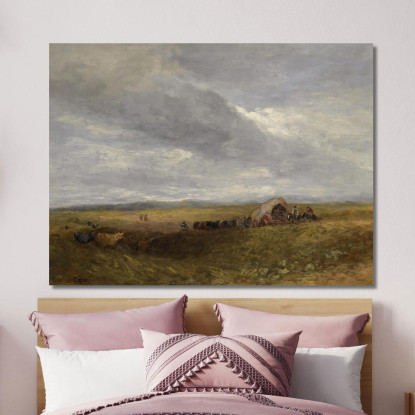 Viaggiatori In Un Paesaggio David Cox dcx52 quadro stampato su tela