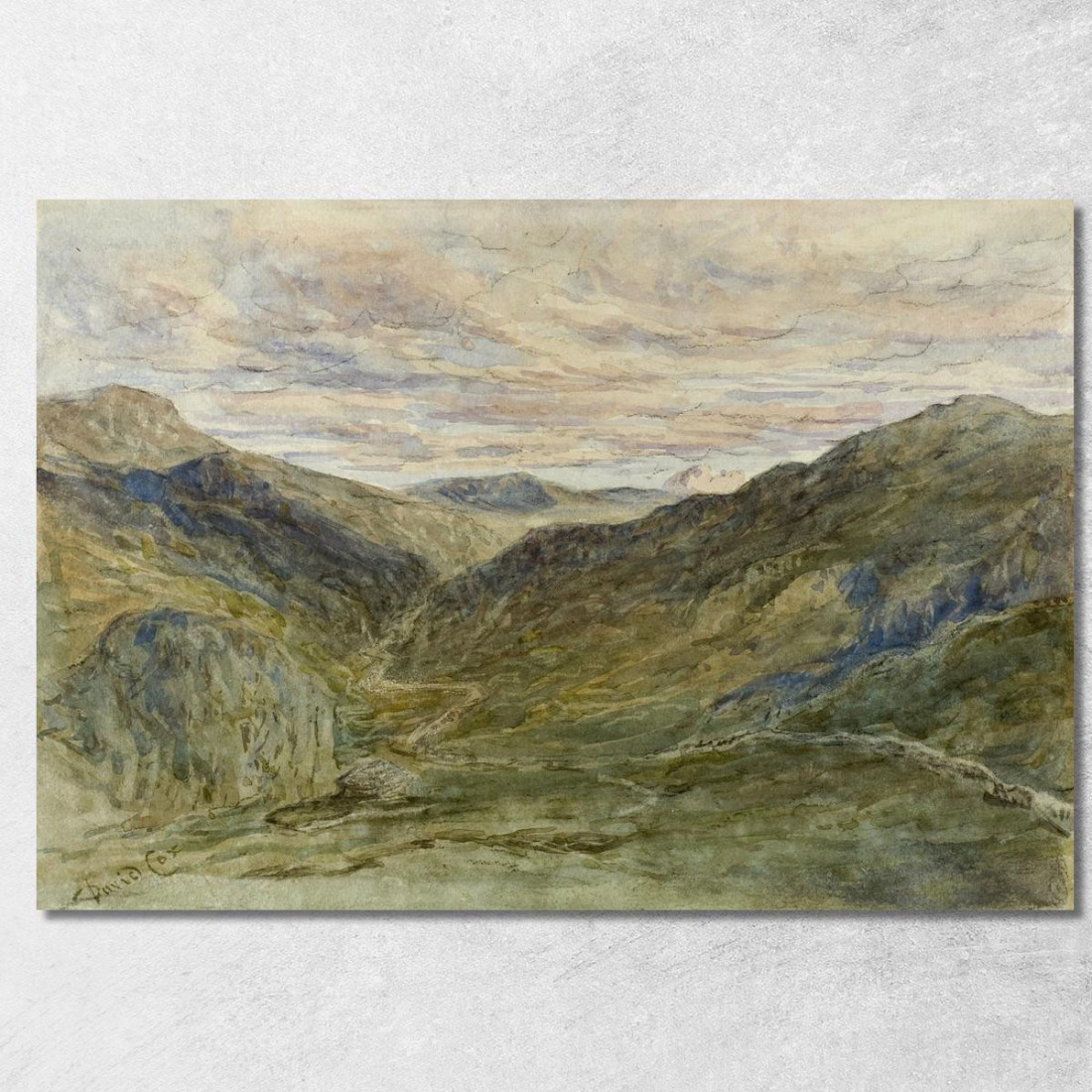 Veduta In Galles David Cox dcx55 quadro stampato su tela Veduta In Galles David Cox dcx55 quadro stampato su tela