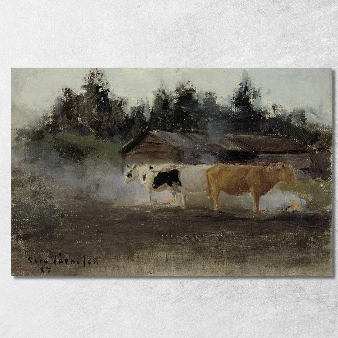 Estudio De Vacas En Humo De Turba Eero Järnefelt ejr4 cuadro en lienzo Estudio De Vacas En Humo De Turba Eero Järnefelt ejr4 cuadro en lienzo
