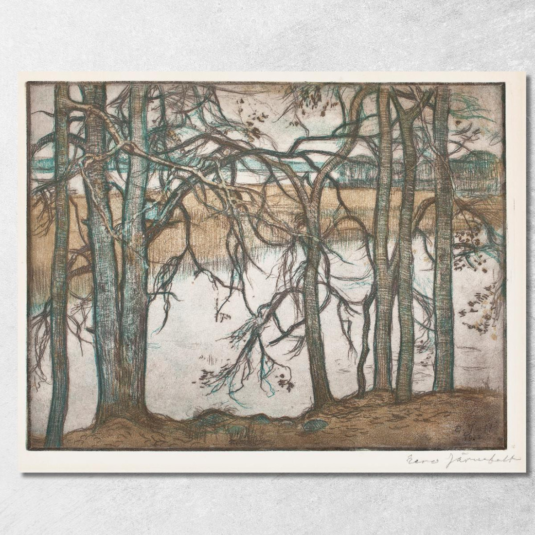 Orilla Del Lago Con Juncos Eero Järnefelt ejr21 cuadro en lienzo Orilla Del Lago Con Juncos Eero Järnefelt ejr21 cuadro en lienzo