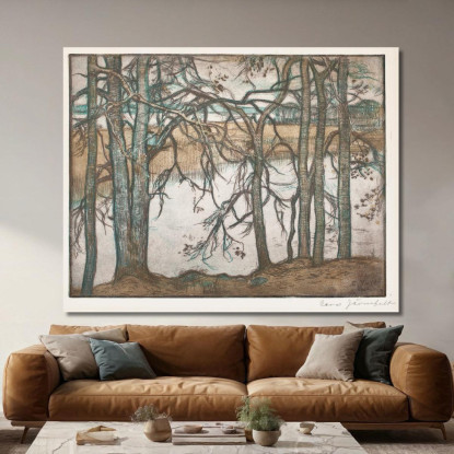 Orilla Del Lago Con Juncos Eero Järnefelt ejr21 cuadro en lienzo