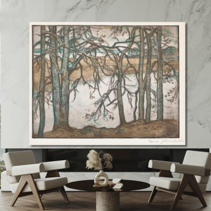 Orilla Del Lago Con Juncos Eero Järnefelt ejr21 cuadro en lienzo