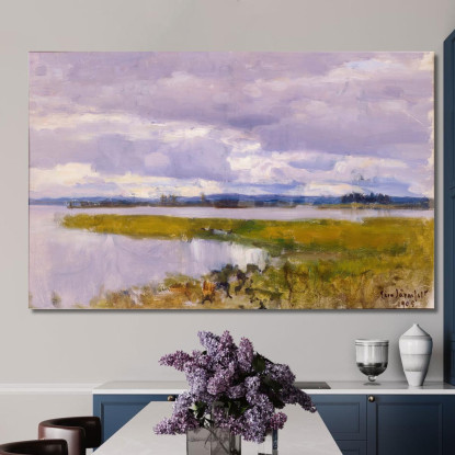 Paisaje Eero Järnefelt ejr23 cuadro en lienzo