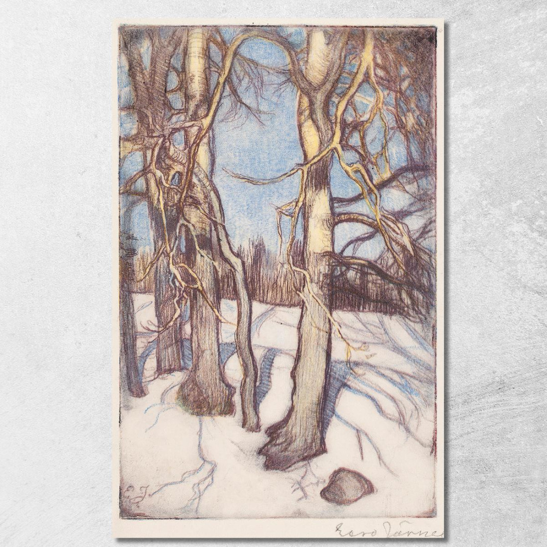 Árboles En Invierno Eero Järnefelt ejr36 cuadro en lienzo Árboles En Invierno Eero Järnefelt ejr36 cuadro en lienzo