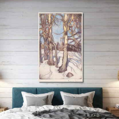 Árboles En Invierno Eero Järnefelt ejr36 cuadro en lienzo