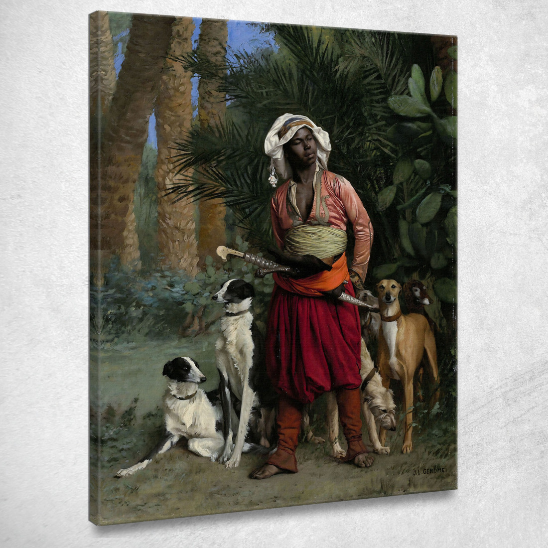 Maestro Dei Segugi Jean-Léon Gérôme jlg88 quadro stampato su tela Maestro Dei Segugi Jean-Léon Gérôme jlg88 quadro stampato su tela