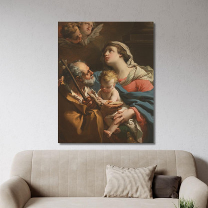 La Sacra Famiglia 2 Gaetano Gandolfi ggn12 quadro stampato su tela