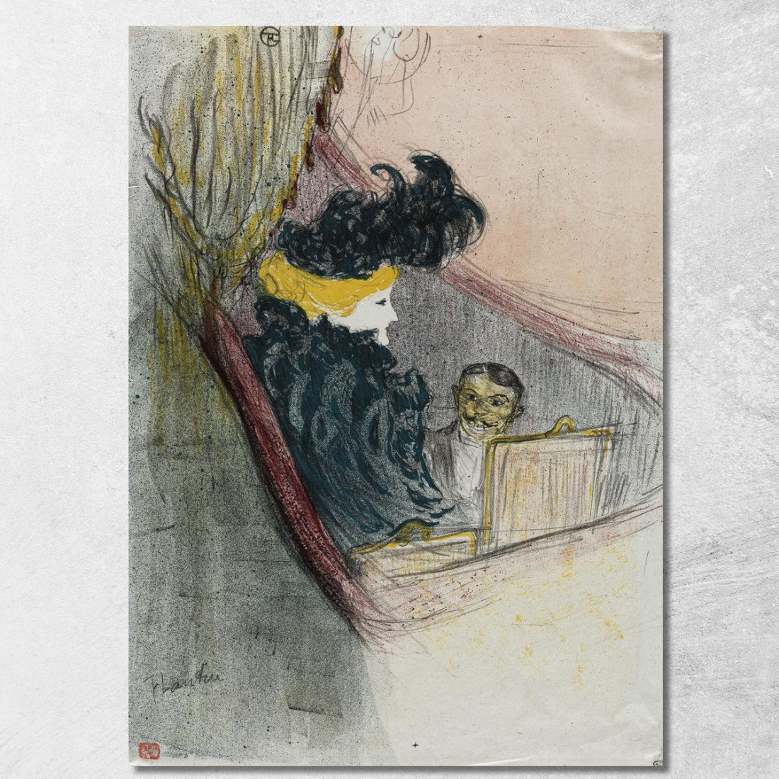 Un Idillio Principesco Clara Ward Henri de Toulouse-Lautrec htl3 quadro stampato su tela Un Idillio Principesco Clara Ward Henri de Toulouse-Lautrec htl3 quadro stampato su tela