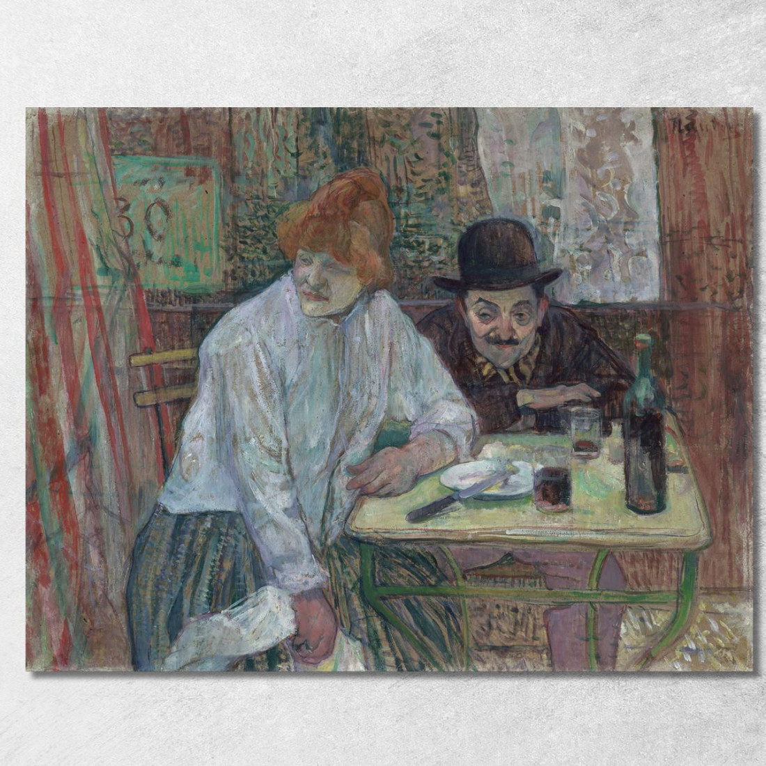 Al Caffè La Mie Henri de Toulouse-Lautrec htl10 quadro stampato su tela Al Caffè La Mie Henri de Toulouse-Lautrec htl10 quadro stampato su tela
