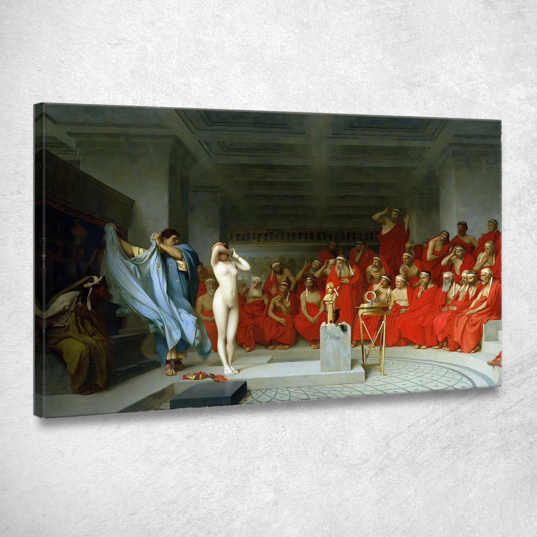 Frine Svelata Davanti All'Areopago Jean-Léon Gérôme jlg93 quadro stampato su tela Frine Svelata Davanti All'Areopago Jean-Léon Gérôme jlg93 quadro stampato su tela