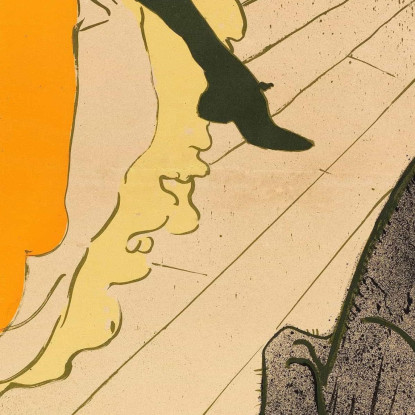Jane Avril Al Jardin De Paris Henri de Toulouse-Lautrec htl47 quadro stampato su tela