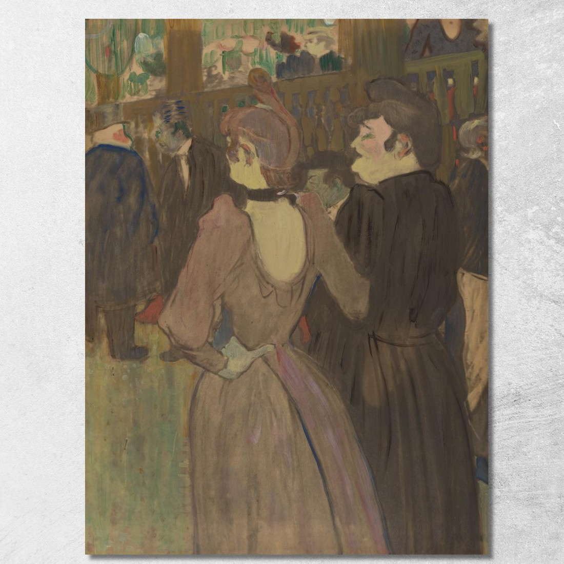 La Goulue E Sua Sorella Henri de Toulouse-Lautrec htl51 quadro stampato su tela La Goulue E Sua Sorella Henri de Toulouse-Lautrec htl51 quadro stampato su tela