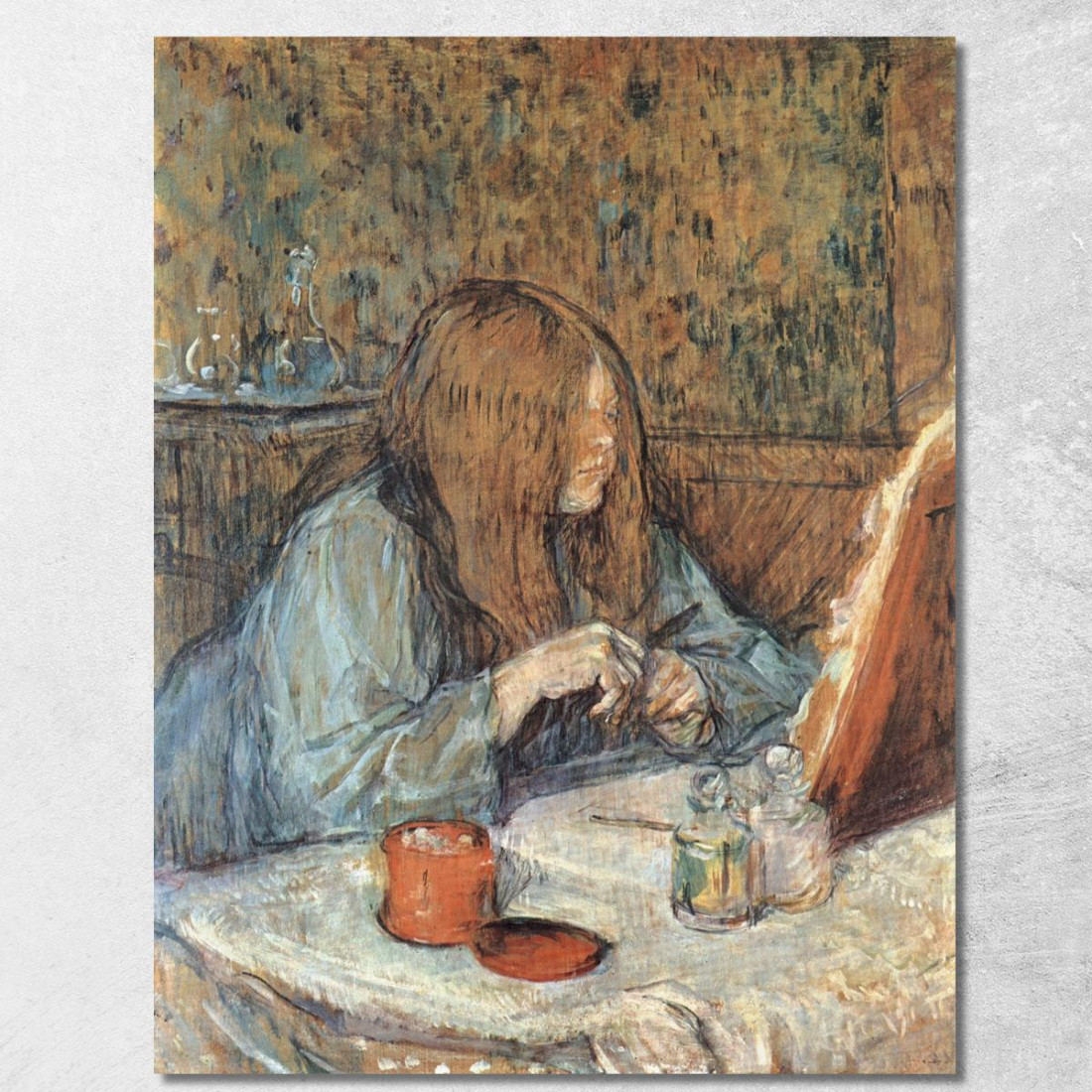 Madame Poupoule Alla Sua Toeletta Henri de Toulouse-Lautrec htl62 quadro stampato su tela Madame Poupoule Alla Sua Toeletta Henri de Toulouse-Lautrec htl62 quadro stampato su tela