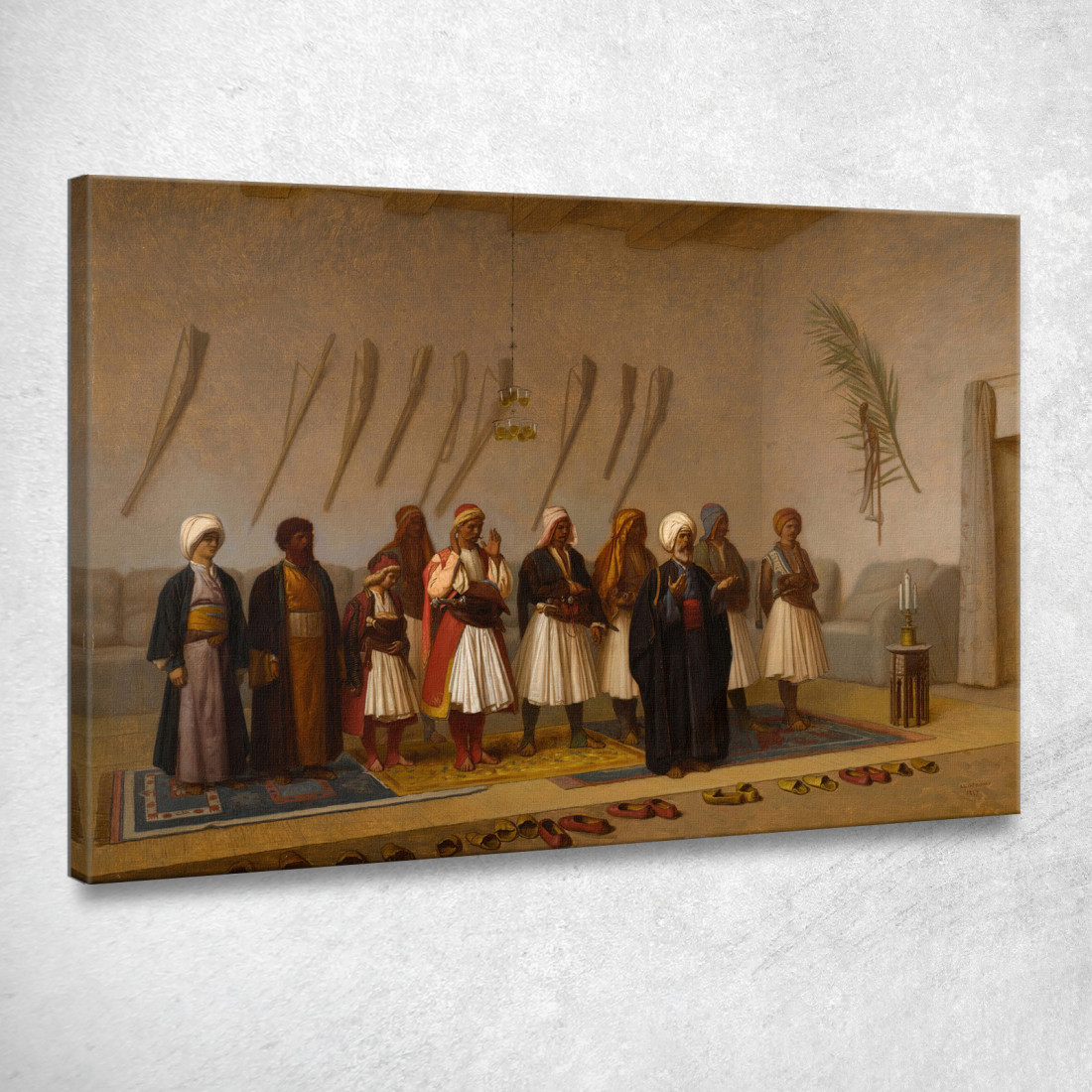 Preghiera Nella Casa Del Capo Arnauta Jean-Léon Gérôme jlg104 quadro stampato su tela Preghiera Nella Casa Del Capo Arnauta Jean-Léon Gérôme jlg104 quadro stampato su tela