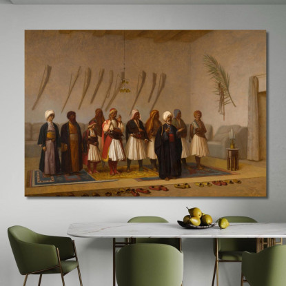 Preghiera Nella Casa Del Capo Arnauta Jean-Léon Gérôme jlg104 quadro stampato su tela