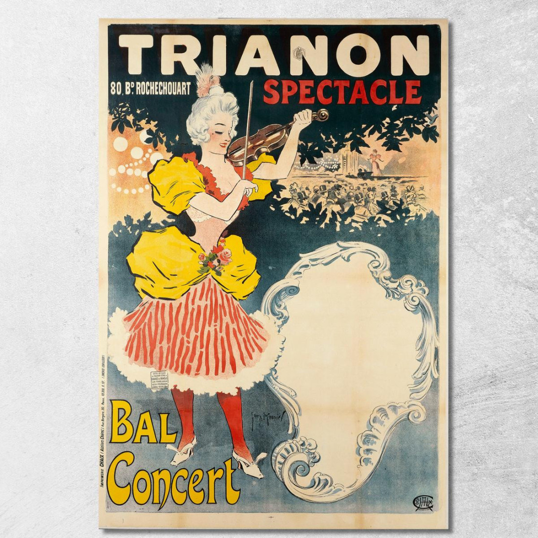 Trianon 80 Bd Rochechouart Spettacolo Ballo Concerto Henri Georges Meunier hgm20 quadro stampato su tela Trianon 80 Bd Rochechouart Spettacolo Ballo Concerto Henri Georges Meunier hgm20 quadro stampato su tela