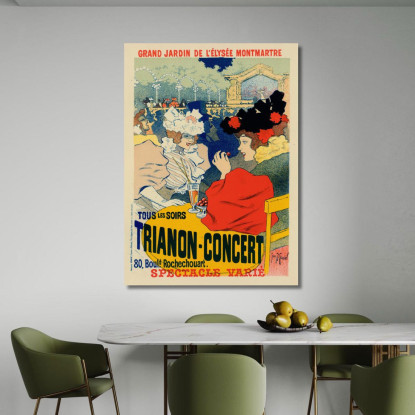 Trianon-Concert Henri Georges Meunier hgm21 quadro stampato su tela